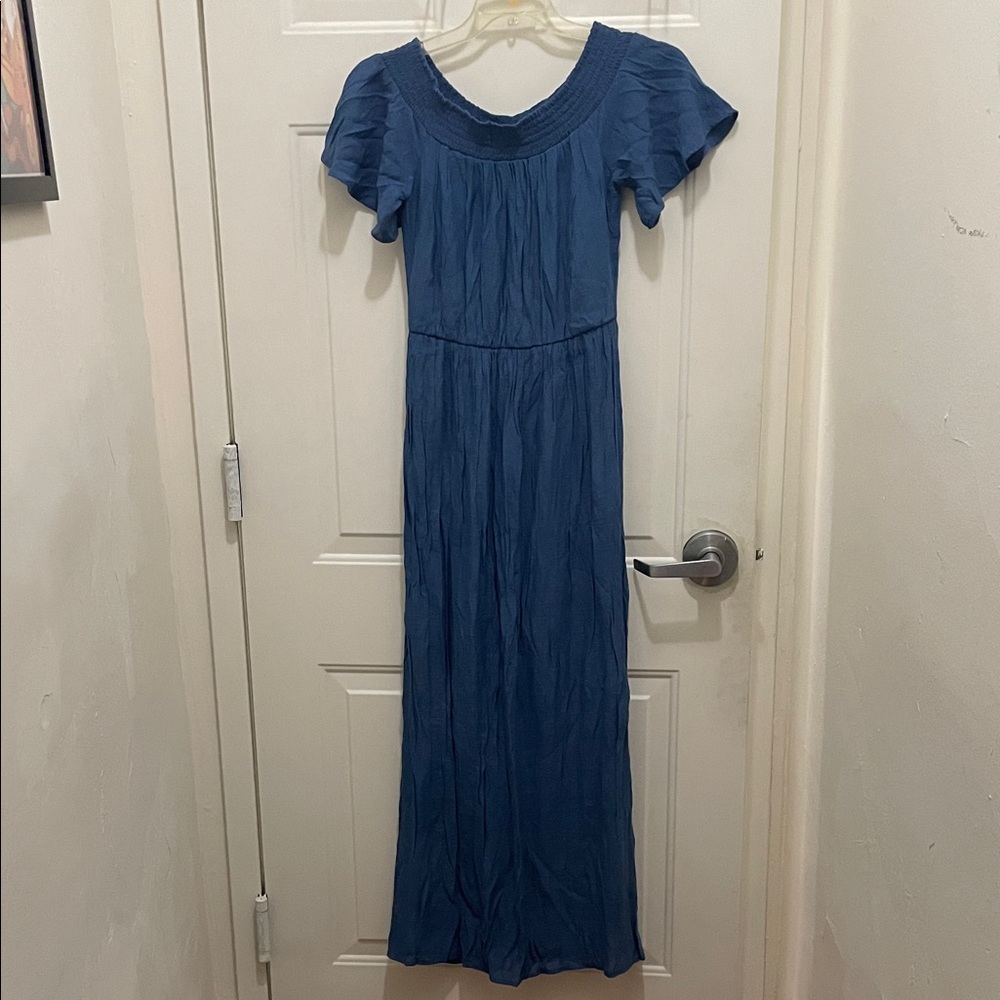 As U Wish Blue Maxi Dress